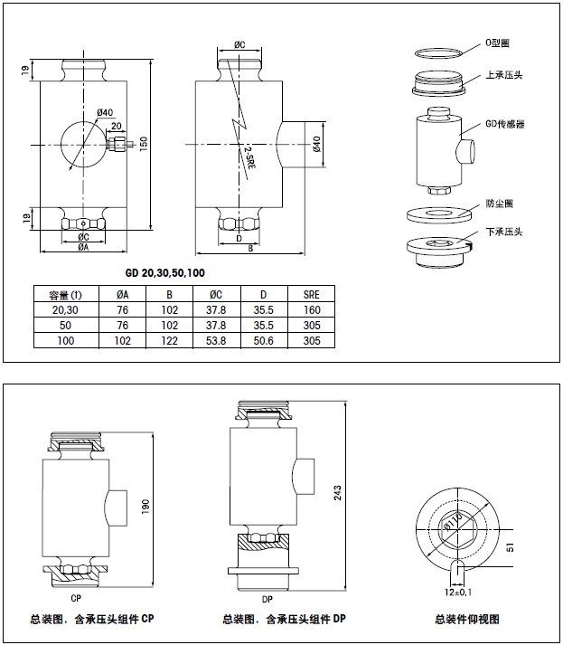 梅特勒托利多GD-200稱重傳感器