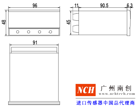 XK3190-C802控制儀表產品尺寸